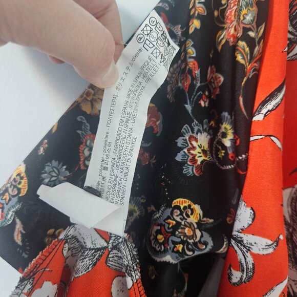 Zara asymmetrical silky tie-waist top - Picture 3 of 4